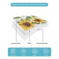 thumbnail image 5 of Quilts Queen Size, Sunflower Soft Comforter Bedding Set for Bed, Watercolor Summer Botanical Yellow Lightweight Quilted Bedspread with Pillow Cover(2 Pieces) for All Season, 90x96 Inch, 5 of 6