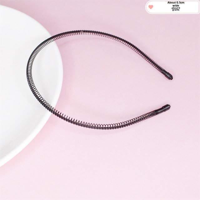 Aro para el pelo ondulado de metal para hombres y mujeres, con banda para el pelo engrosada y ancha, para lavarse la cara, para cabello largo, pequeño