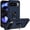 Blue, variant on For Google Pixel 10/10 Pro Ring Magnetic Kickstand Hybrid Case Cover - Black