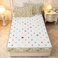 thumbnail image 4 of Erosebridal Vintage Bug Bee Zipper Twin Comforter Sets with Fitted Sheet and 2 Pillowcases,Lovely Animals Zipper Bedding Set,Beige White,Polkadot Reversible,4pcs, 4 of 8