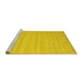 thumbnail image 2 of Ahgly Company Machine Washable Indoor Square Solid Yellow Modern Area Rugs, 3' Square, 2 of 4
