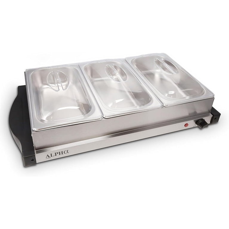 Alpha Living Electric Food Warmer, 3-Tray photo 1
