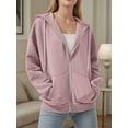 thumbnail image 2 of Weardear Womens Zip Up Hoodie Lightweigh Casual Long Sleeve Fall Sweatshirts with Pockets, 2 of 6