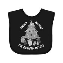 Inktastic Rockin' Around the Christmas Tree Boys or Girls Baby Bib