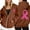 Brown, variant on Yuannlog Womens Hoodies Zip Up Coats Fleece Pullovers Breast Cancer Awareness Month Long Sleeve Pockets Drawstring Casual Sweatshirts Jackets