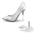 thumbnail image 5 of 5 Pairs TPU High Heel Tips Shoes Replacement Tap Caps 2.4mm Pin, 8x8mm U-Shape Heel Repair Caps, Transparent, 5 of 5