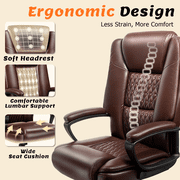 Waleaf Home Office Chair, 400LBS 8Hours Heavy Duty Design, Ergonomic High Back Cushion Lumbar Back Support, Computer Desk Chair, Big and Tall Chair for Work