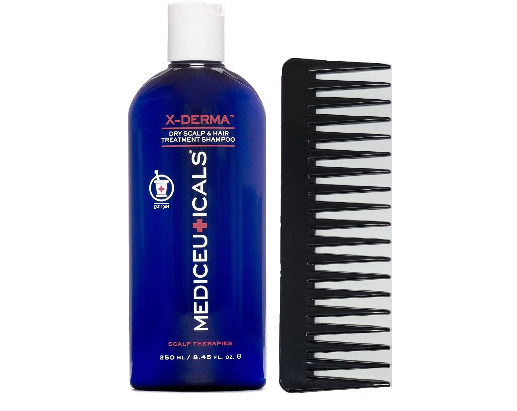 karton bilag Smitsom Therapro Mediceuticals X-Derma Dry Scalp & Hair Treatment Shampoo (w/ Wide  Tooth Comb) 8.45 oz - Walmart.com
