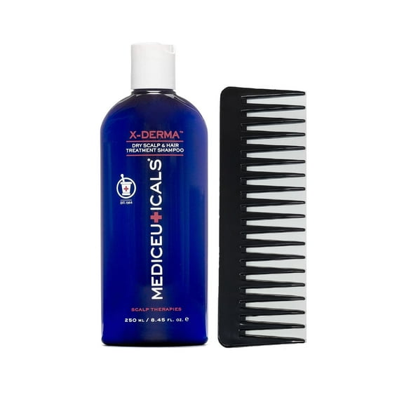 Therapro Mediceuticals X-Derma Dry Scalp & Hair Treatment Shampoo (w/ Wide Tooth Comb) 8.45 oz