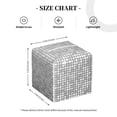 thumbnail image 4 of Zufioo Silver Mosaic Tissue Box Cover, Tissue Box Cover Holder Square PU Leather for Bathroom Vanity, Countertops, Dressers, Night Stand, Parlors and Offices, 4 of 7