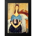 thumbnail image 2 of Modigliani, Amedeo 11x14 Black Modern Framed Museum Art Print Titled - Seated lady on bed, 2 of 5