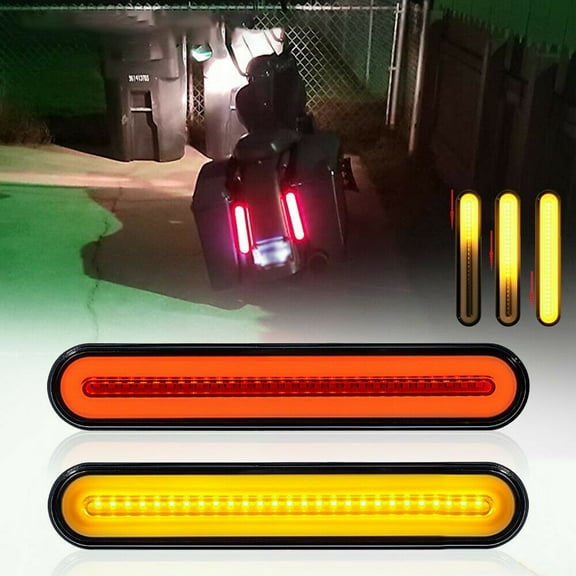 3 in 1 LED Rear Fender Bagger Filler Panel Brake Turn Lights for Touring