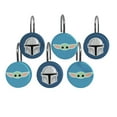 thumbnail image 6 of Baby Yoda 14-Piece Shower Curtain Set with Tufted Rug, 72 x 72, Microfiber, Green, Star Wars, 6 of 12