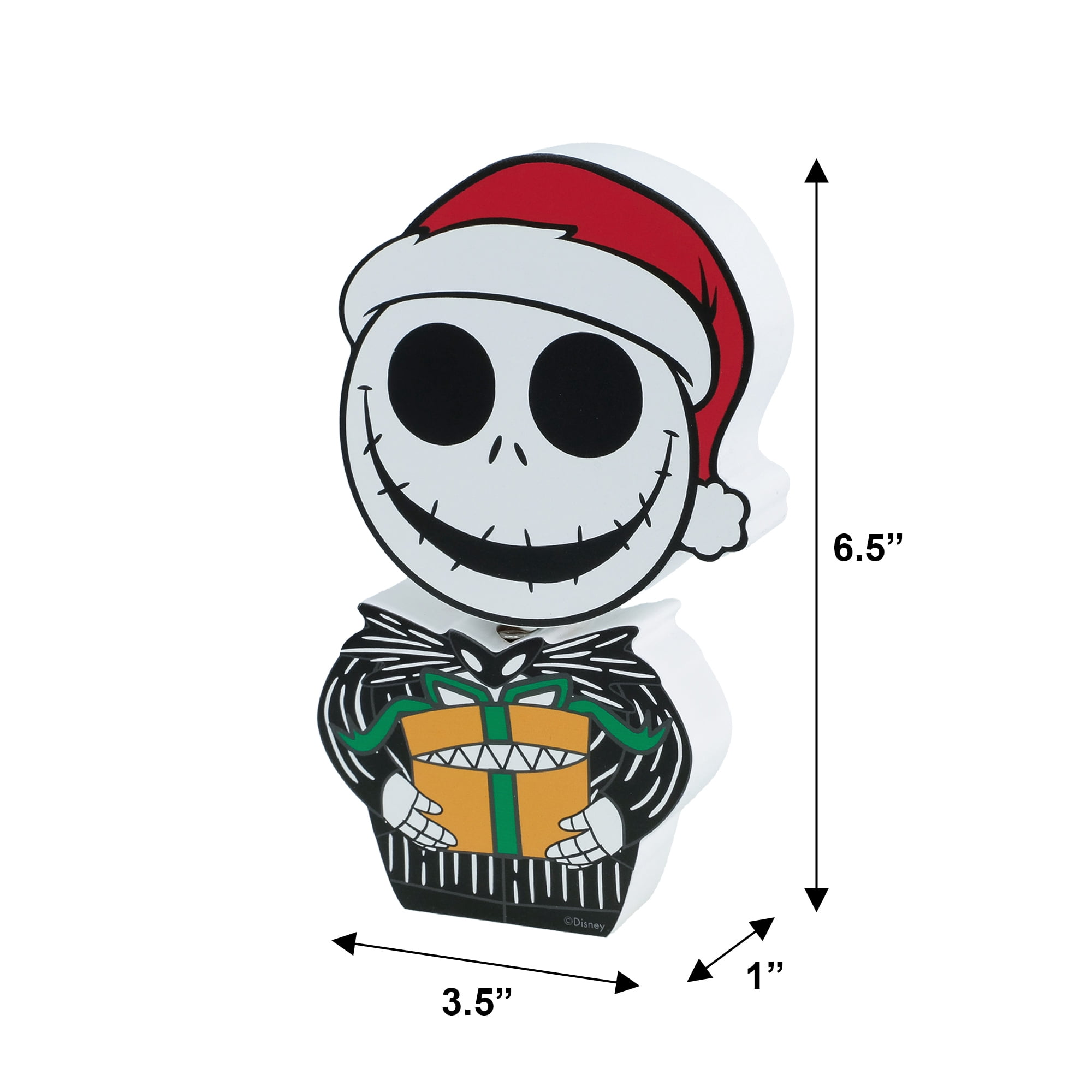 The Nightmare Before Christmas Chunky Wood Bobble Head – Jack Skellington Santa
