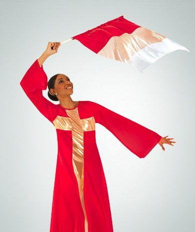red and gold praise dance dress