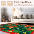 thumbnail image 2 of ODIKA 5' x 7' Machine Washable Non-Slip Area Rug, Christmas Poinsettia High Traffic Rug, Red, 438606, 2 of 7