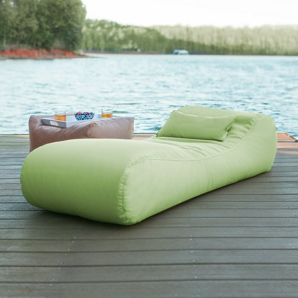 Jaxx Arlo Outdoor Bean Bag Sun Lounger | Pool and Patio Chaise Recliner | Sunbrella, Parrot
