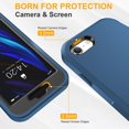 thumbnail image 4 of Funda de teléfono jaroco para iPhone SE 2022/2020/8/7 4.7 pulgadas azul oscuro+azul, 4 of 8