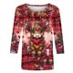 thumbnail image 5 of TaTaai Women's Casual 3/4 Sleeve T-Shirts Round Neck Cute Tunic Tops Basic Tees Blouses Business Work Tee Top Valentine's Day Gift, 5 of 7