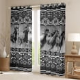 thumbnail image 2 of Feelyou Horse Animal Adult Curtains Pack of 2 (42x84 Each), Tribal Aztec Curtains Blackout, 2 of 6