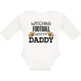 thumbnail image 3 of Inktastic Watching Football with My Daddy Boys or Girls Long Sleeve Baby Bodysuit, 3 of 5