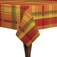 thumbnail image 2 of Fall Thanksgiving Tablecloth Rectangle 60 x 120 Inches, Buffalo Plaid Tablecloth, Checkered Waterproof Spill-Proof Tablecloth for Dinner Kitchen Party Festive Decor, Yellow Orange Pumpkin Colorway, 2 of 5
