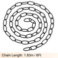 thumbnail image 2 of Uxcell 3mm Thick 1.83m Long Hook Loops Connectors Pendant Light Fixture Chain Black 1 Set, 2 of 5