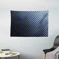 thumbnail image 1 of Dark Blue Tapestry, Diagonal Checkered Pattern Halftone Technology Inspired Modern Futuristic, Wall Hanging for Bedroom Living Room Dorm Decor, 60W X 40L Inches, Dark Blue White, by Ambesonne, 1 of 2