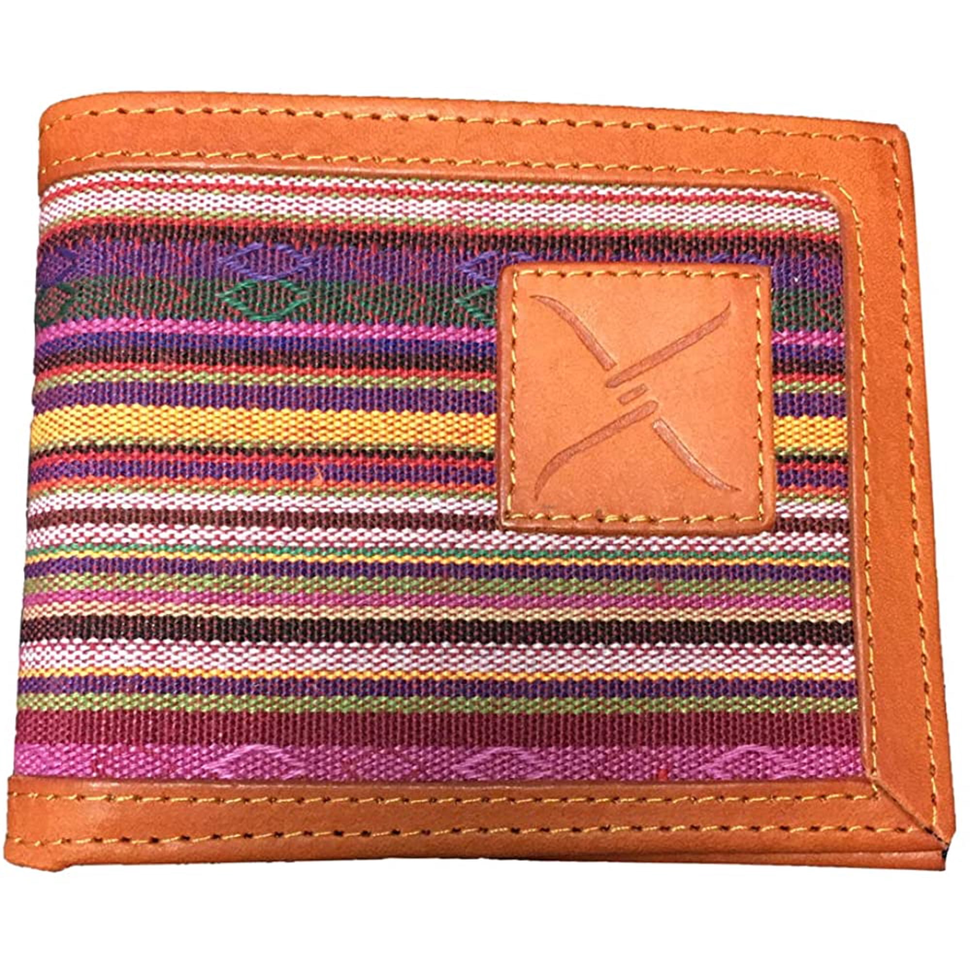 Twisted X Unisex Leather Textile Bifold Wallet (Multicolored Tapestry)