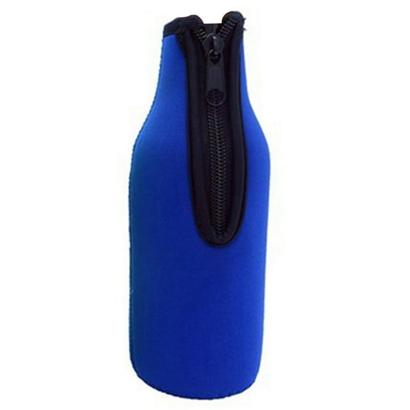 Anvazise 330ml Zip Beer Bottle Sleeves Holder Thick Home Bar Neoprene Insulated Cover Blue