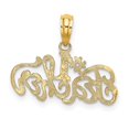 thumbnail image 3 of Auriga Fine Jewelry 14K Yellow Gold #1 Teacher Charm Pendant for Women (L-31.25 mm,W-19 mm), 3 of 6