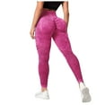 thumbnail image 4 of Jkety High Waisted Leggings for Women - Tummy Control Yoga Pants for Workout Running Athletic Women's Leggings Leggings for Women(Hot Pink,M), 4 of 9
