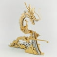thumbnail image 6 of Celestial Dragon 3D Metal Model Kit | 90+PCS DIY Assembly with Laser-Cut Stainless Steel | Mythical Creature Desk Art for Adult Collectors(Green), 6 of 6