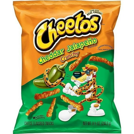 1x Cheetos Crunchy Cheddar Jalapeño Cheese Flavored Snacks, 8.5 Oz