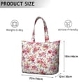 thumbnail image 4 of Artistic Floral Print Travel Tote Bag, Spacious Zippered Shoulder Bag with Interior Organization, Ideal for College Students, 4 of 4