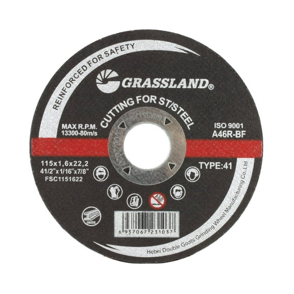 Cutting Disc, Stainless Steel Freehand Cut-off wheel - 4-1/2" x 1/16" x 7/8" - T41 - (10 PACK)