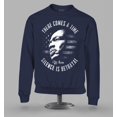 thumbnail image 2 of S4E Men's Martin Luther King Jr. Silence is Betrayal Crewneck Sweatshirt Large Navy, 2 of 4