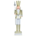 thumbnail image 2 of Costway 4’ Christmas Nutcracker with High Hat & Beautiful Scepter, Uniform & Boots for Yard Gold, 2 of 10