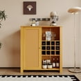 thumbnail image 2 of HQZX Rattan Storage Cabinet with 2 Adjustable Shelves,Dining Cabinet,Wine cabinet for Living Room, 2 of 12