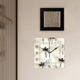 thumbnail image 3 of 14 Inch Wall Clock Battery Operated Square Clock Decorative for Office, Kitchen, Outdoor, Living Room，Dragonfly Pattern Image, 3 of 4