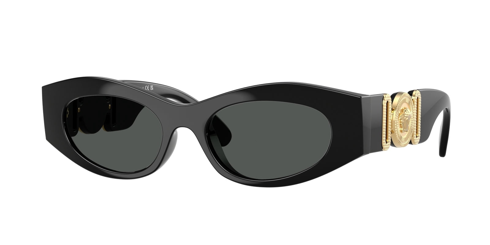 Versace VE 4361 Unisex Geometric Sunglasses, White Plastic 