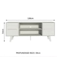 thumbnail image 3 of Mueble Mesa Para Tv Rack Madesa Copenhaguen Hasta 55'' Blanco Madesa Copenhaguen, 3 of 7