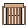 thumbnail image 6 of Ciokea Outdoor Patio Dining Chair, HDPS Aluminum Frame Seat, Stackable All-Weather Chair for Backyard Poolside Lawn, Brown, 6 of 6