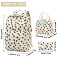 thumbnail image 6 of 3pcs Backpack with Insulated Lunch Box, Lightweight Corduroy Schoolbag Set, Pencil Pouch, 6 of 6