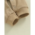 thumbnail image 6 of Bagilaanoe Newborn Baby Girl Boys Fall Jumpsuit Solid Color Long Sleeve Bodysuit 3M 6M 9M 12M Infant Waffle One Piece Romper, 6 of 8
