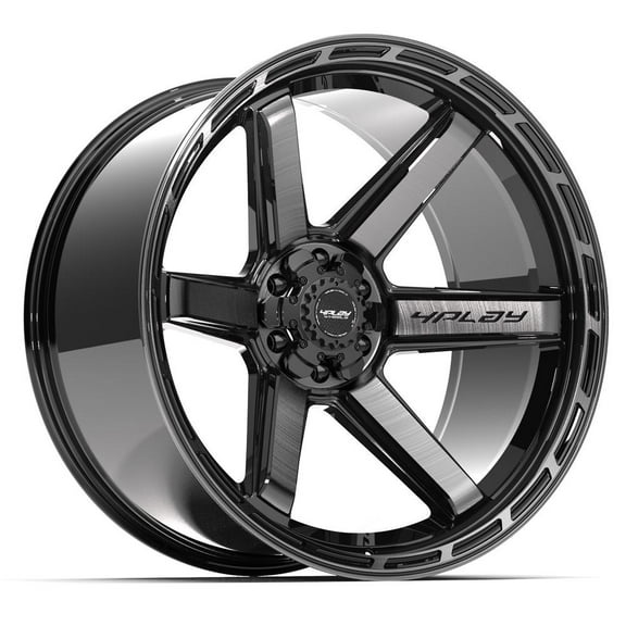 4PLAY Wheels 4P63 24 Inch Rim Fits 6x135 & 6x139.7 24x12 Gloss Black Brushed with Tinted Clear (1)