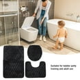 thumbnail image 4 of Conjunto De La Alfombra De Baño De Entrenamiento Para El Inodoro Diseño En Forma De Alfombra Suave Y En Forma De Cubierta Con Tapón De Cubierta De Agua Lavable De Agua Con, 4 of 7