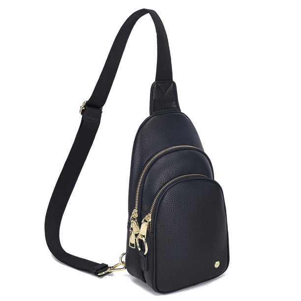 Bolso bandolera INICAT de piel, bolso de pecho, negro