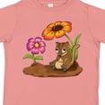 thumbnail image 4 of Inktastic Cute Chipmunk on Lunch Break with Flowers Boys or Girls Toddler T-Shirt, 4 of 5