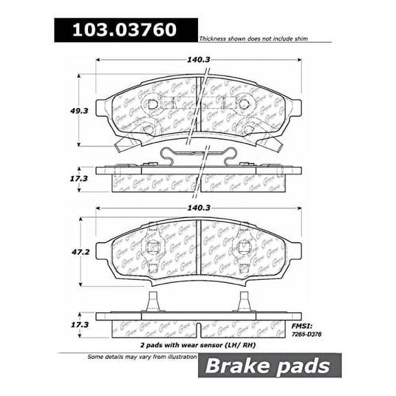Centric Parts - Ceramic Pads